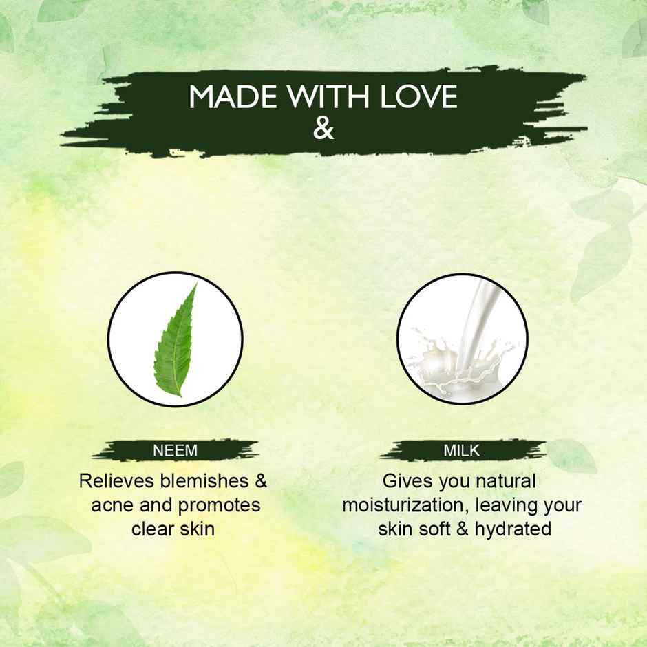 Neem & Milk Face Wash Reduction Of Dark Spots With Whitening Effect & Anti-Pollution