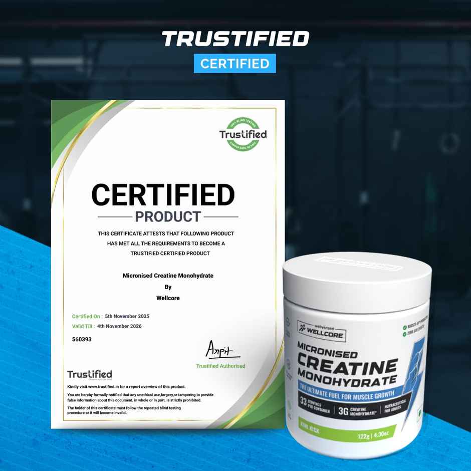 Wellcore Micronised Kiwi Kick Creatine Monohydrate | 33 servings