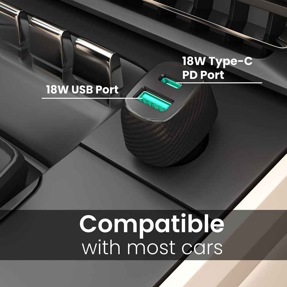Portronics Car Power 6 Car Charger With Type C