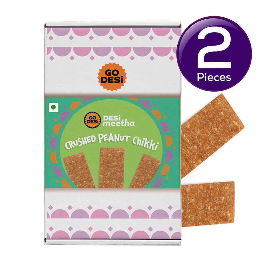 Crushed Peanut Chikki 30 Pcs, By GO DESi Combo