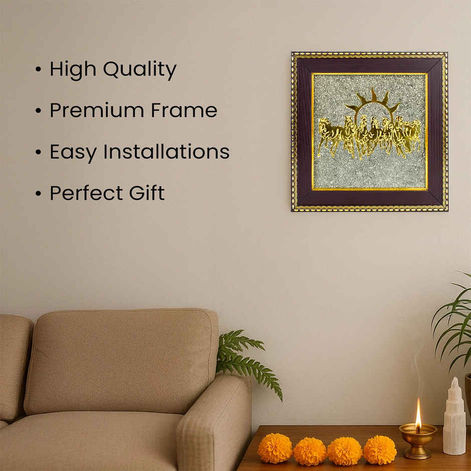  Astrotalk 7 Horses On Raw Pyrite Frame