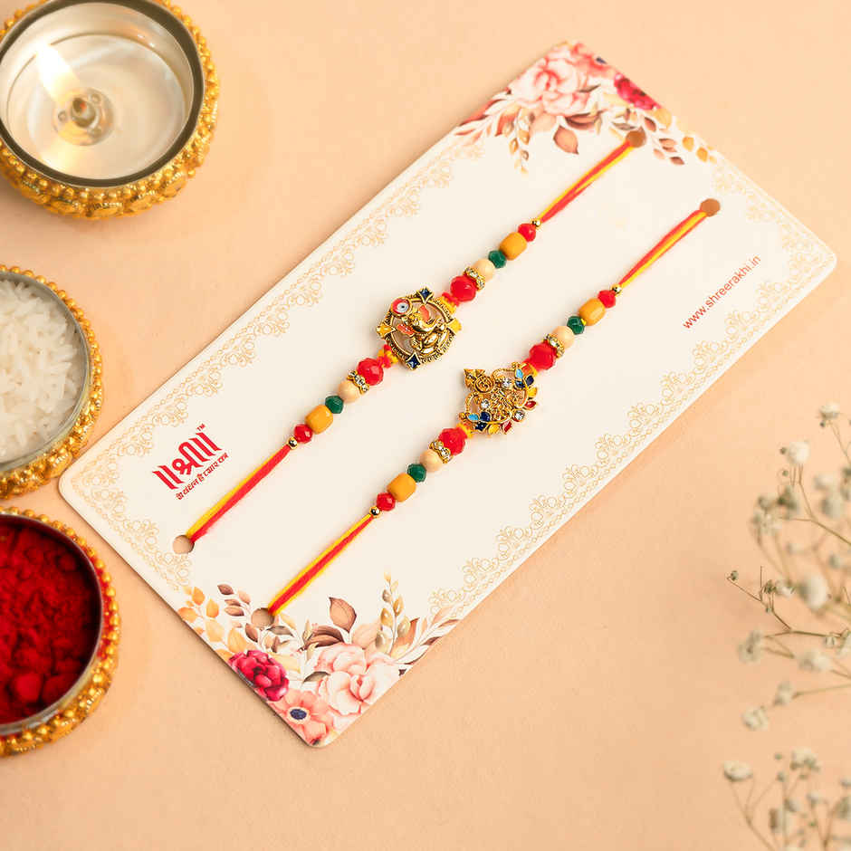 Rakhi for Brother | Religious | Om & Ram | Pack of 2 | Shree Rakhi