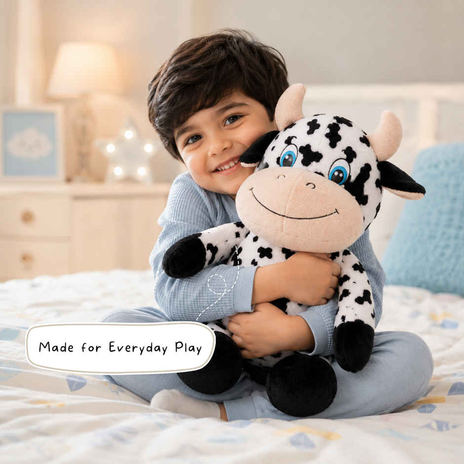 ToyTales Spotty Cow Plush Toy | Stuffed Animal Soft Toy | Birthday Gift for Kids | Gift Baby | 35cm