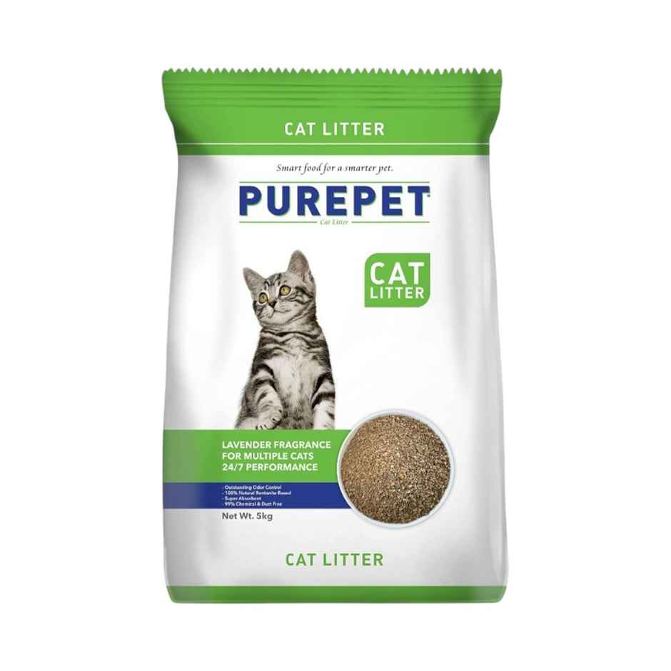 Purepet Clumping Lavender Fragrance Pet Cat Litter (For Multiple Cats)