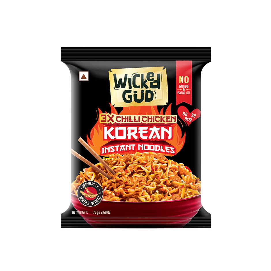 Wickedgud 3X Chilli Chicken Korean Instant Noodles