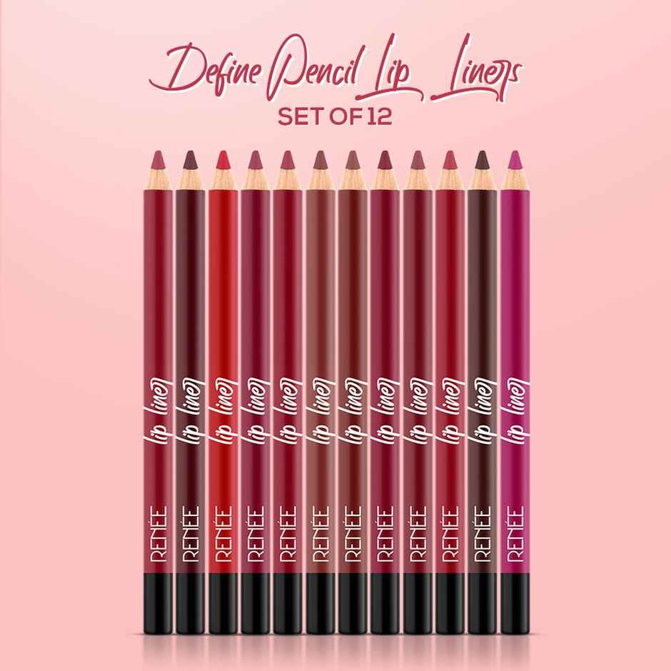 Renee Define Matte Lip Liner | Set of 12