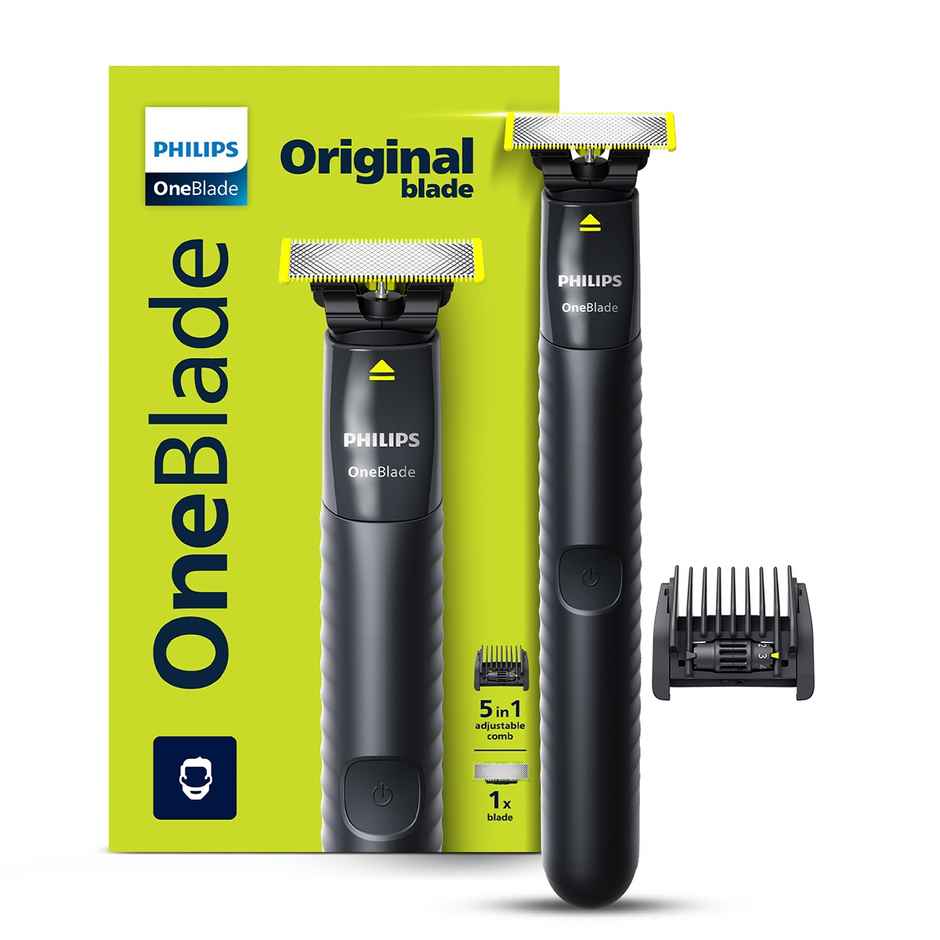 Philips OneBlade GenZ Beard Trimmer, Styler & Shaver  for men | 5 in 1 Comb | Ideal for 1st Trim