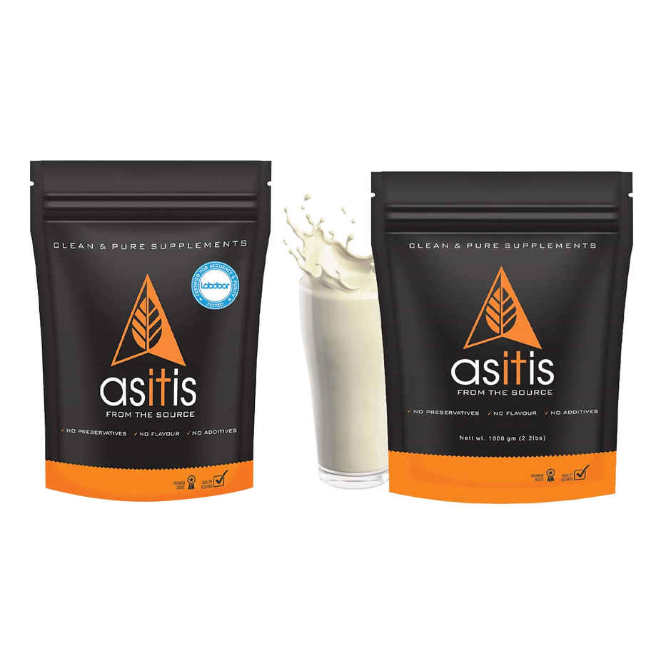 As-It-Is Nutritionconcentrate 80% - Whey Protein (1kg) & As-It-Is Nutrition Pure Creatine Monohydrate For Muscle Building (100g) Combo