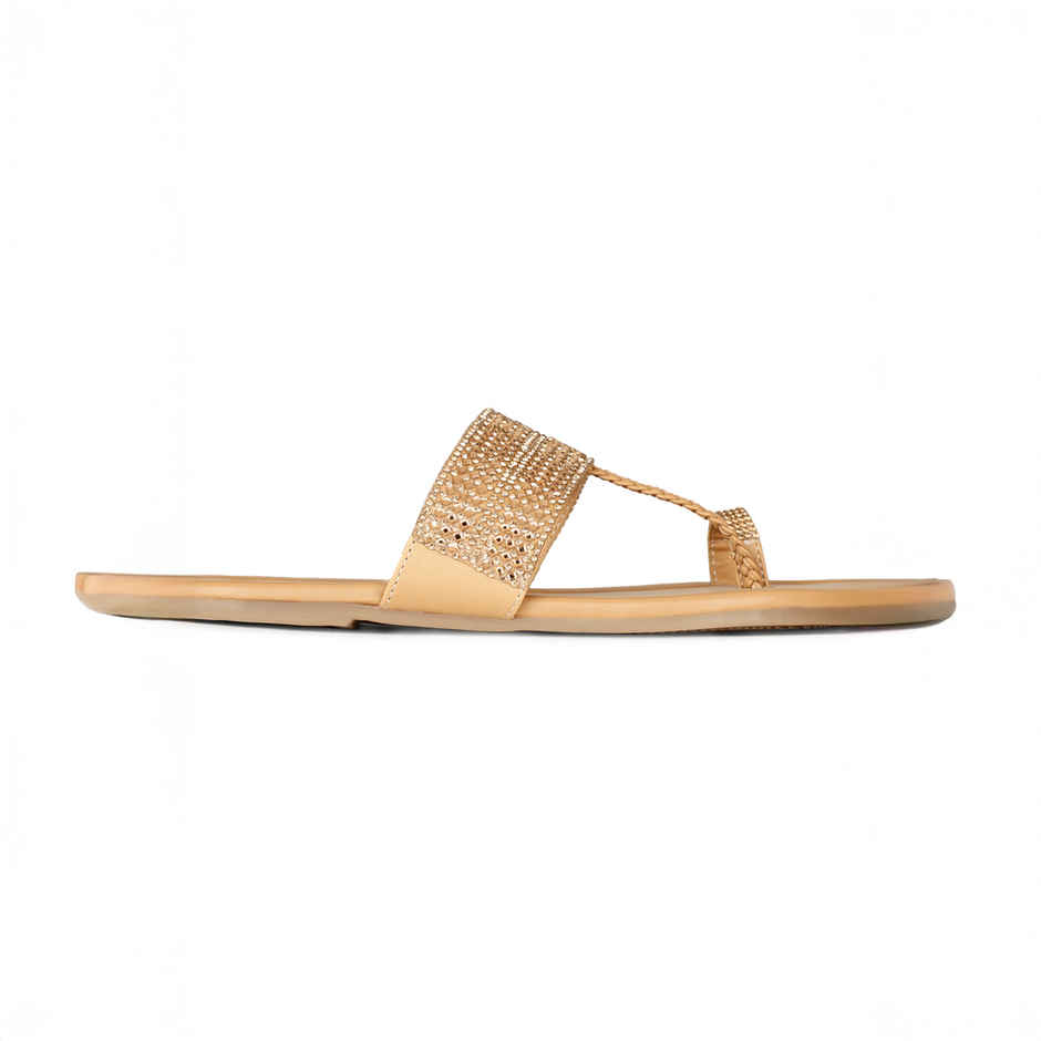 Bata Gold Flip-Flop For Women | UK 4