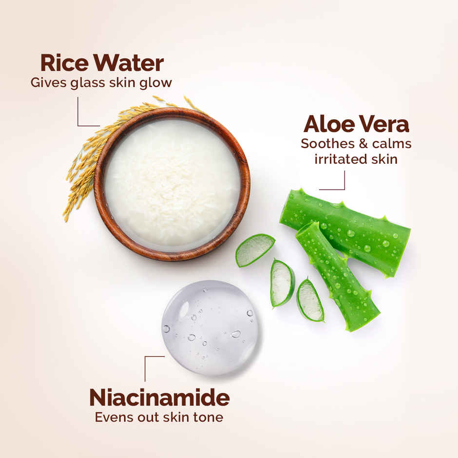 Mamaearth Rice Water Dewy Sunscreen for Tan Protection
