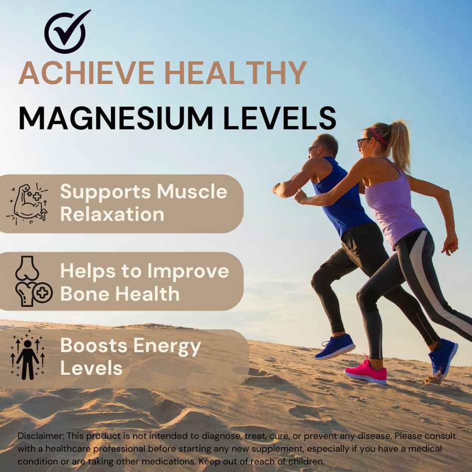 Pure Nutrition Magnesium Glycinate + Zinc | Sleep, Stress Relief & Muscle Recovery | 60 Veg Tablets