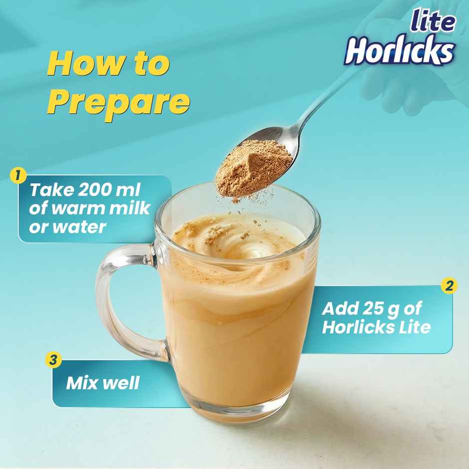 Horlicks Lite Jar Regular Malt Drink Mix