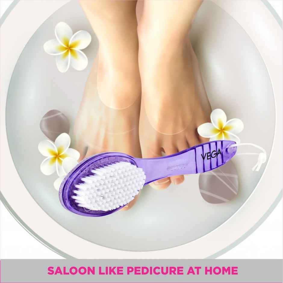 VEGA Pumice Stone - Nail Brush With Handle | Color May Vary (Pd-01N)