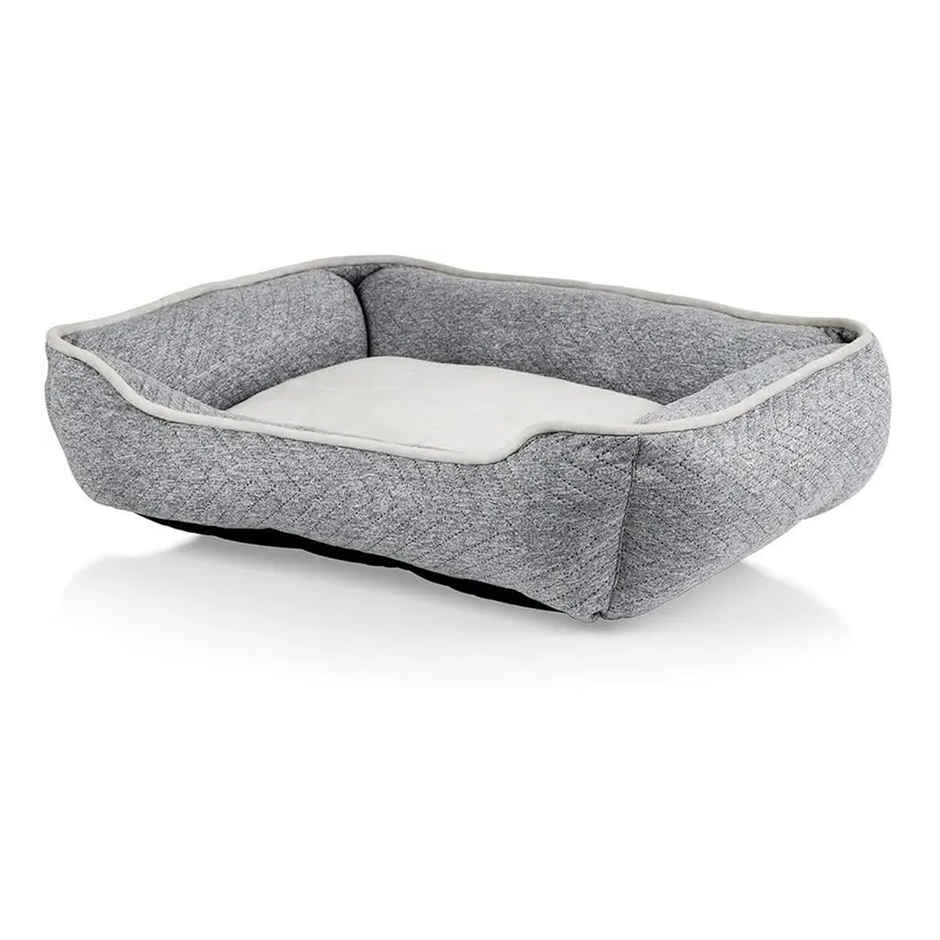 Pawpourri Dog Bed Grey Chevron Cuddler | S-M