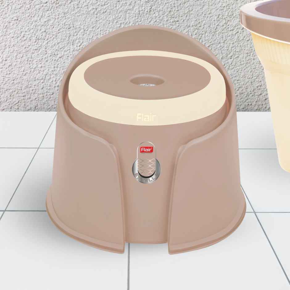Flair Estella Home Stool 14 - Beige - Plastic Stool For Bathroom