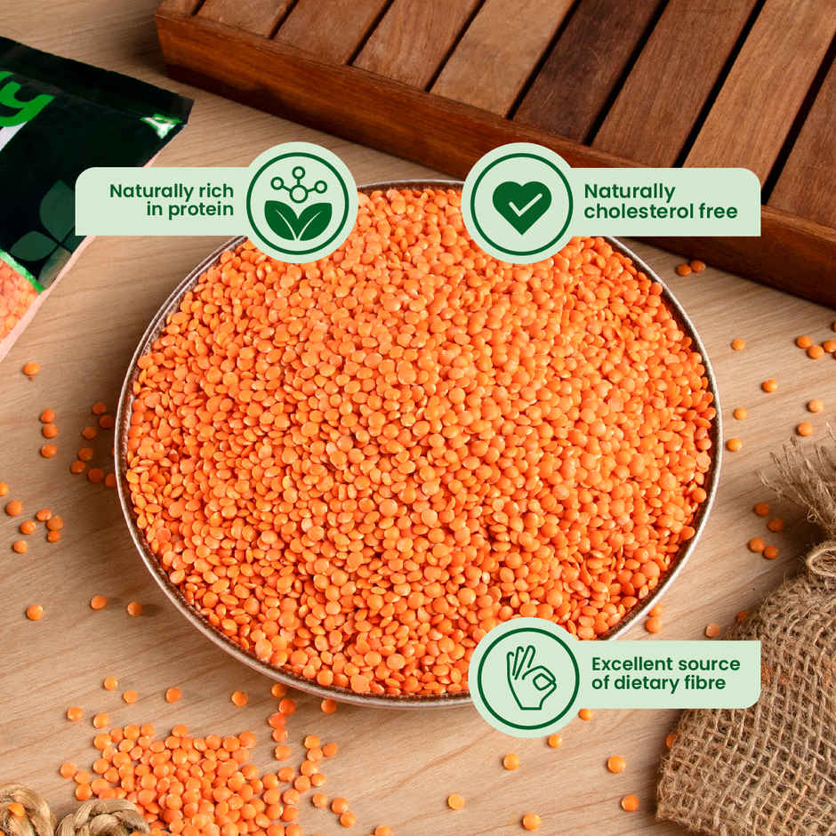 Daily Good Unpolished Red Masoor Whole - Malka - Lentils