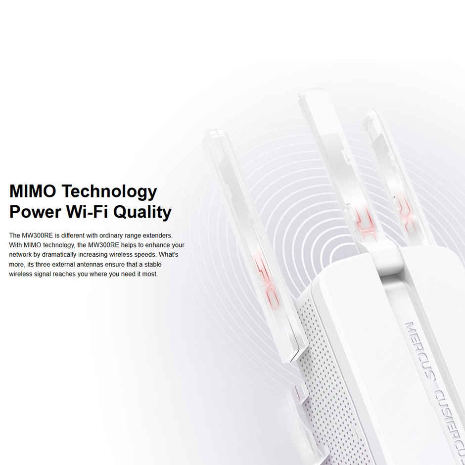 TP-Link MW300RE 300Mbps Whole-Home Wi-Fi Range Extender, Repeater, Booster, MIMO Technology