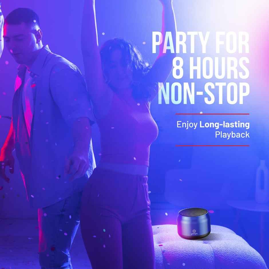 pTron Fusion Hook v2 6W Bluetooth Speaker | 8H Playtime | 2.04" Neo Driver For Pristine Sound - Blue