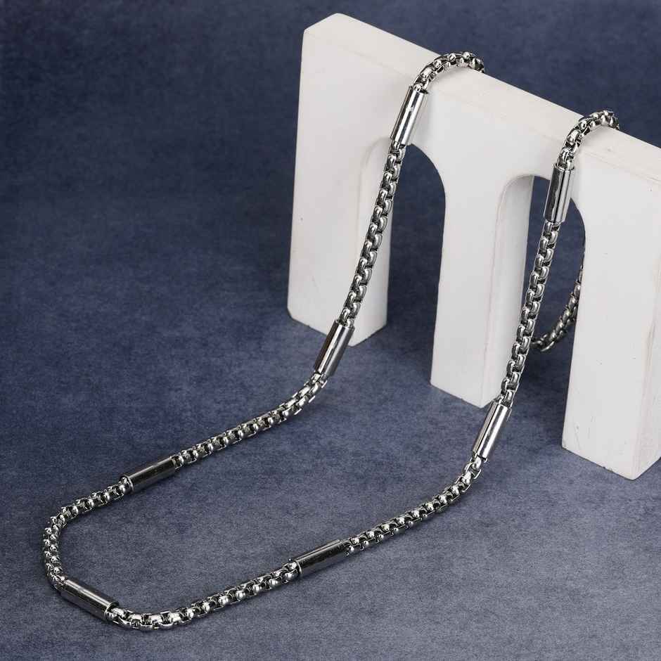 Fashion Frill Men's Interlink Chain Silver 22 Inches