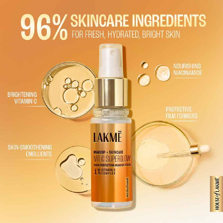 Lakme Makeup+Skincare Vitc Superglow Skin Perfecting Makeup Fixer