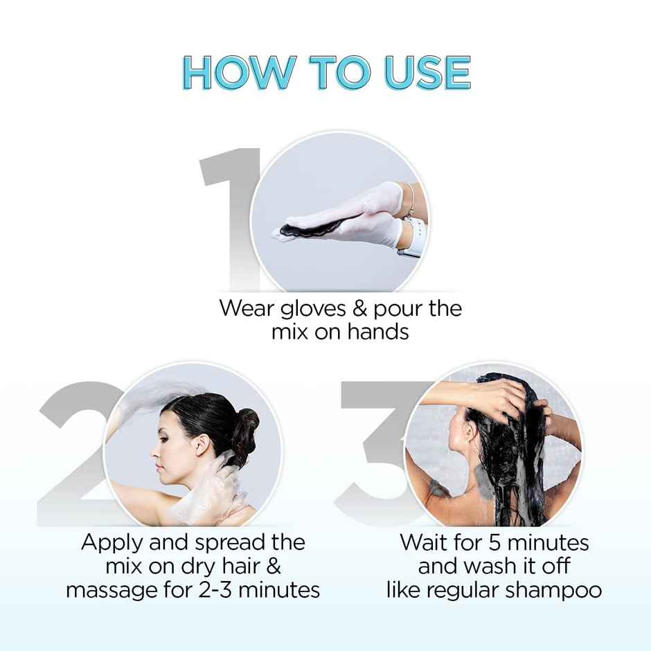 BBlunt Salon Secret 5 Minute Shampoo Hair Colour For 100% Grey Coverage - Natural Black