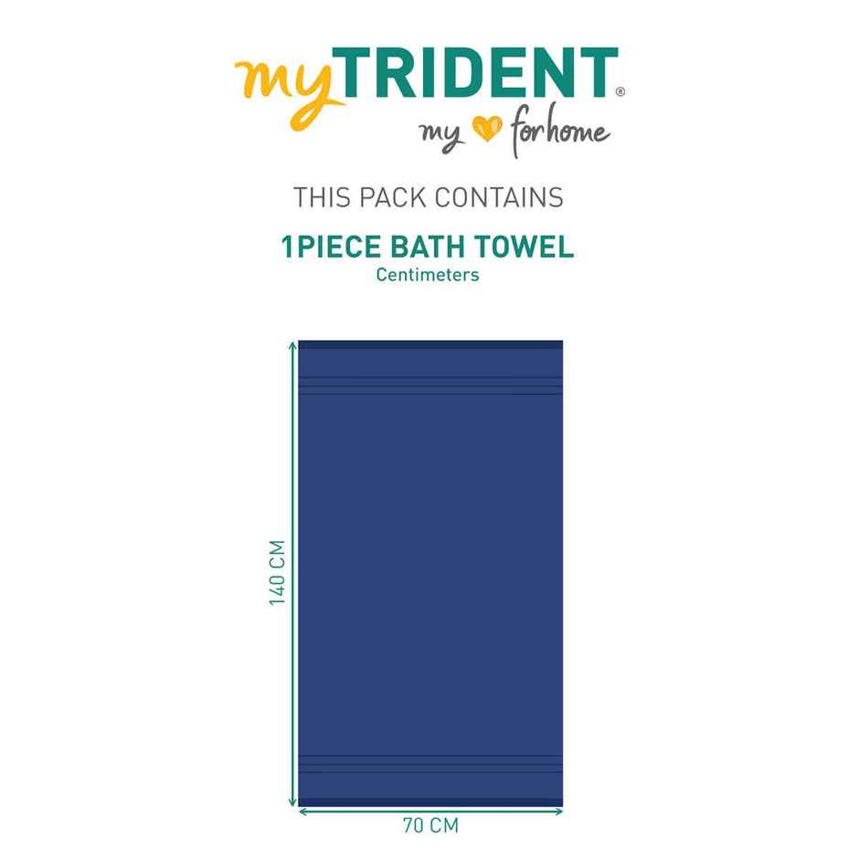 Home Elegance by My Trident Comfort Living Cotton Bath Towel | 28 in x 55 in | New Navy
