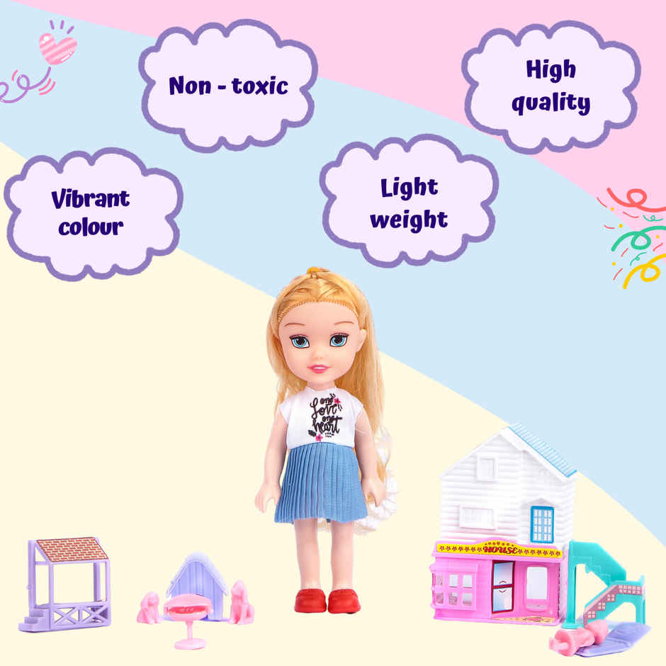 Toytales Cathy House Small|Doll House Set|For Girls|For Kids | Birthday Gift
