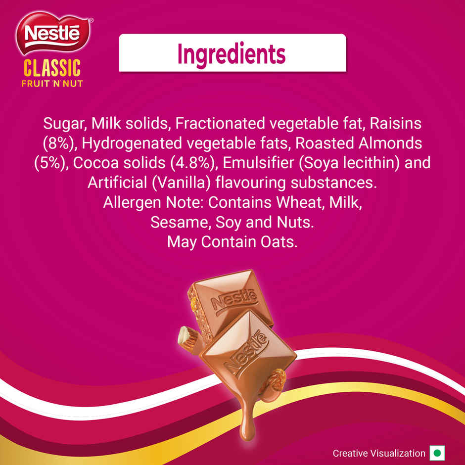 Nestle Classic Fruit N Nut Almond and Raisins Chocolate