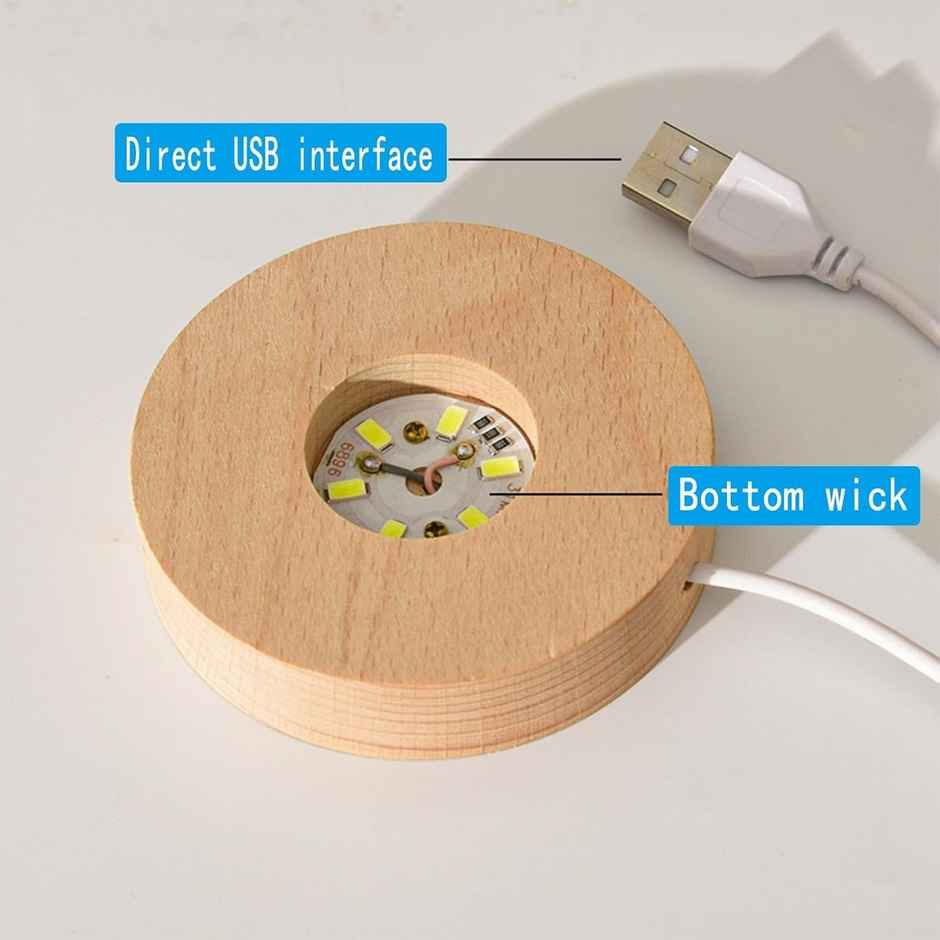 Desidiya Saturn 3D Crystal Ball Night Light - 2.4 Inch Led Glass Lamp,Home Decor