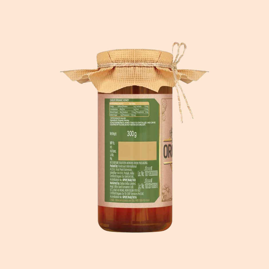 Dabur Raw Organic Honey | Totally Pure And Natural | No Sugar Adulteration
