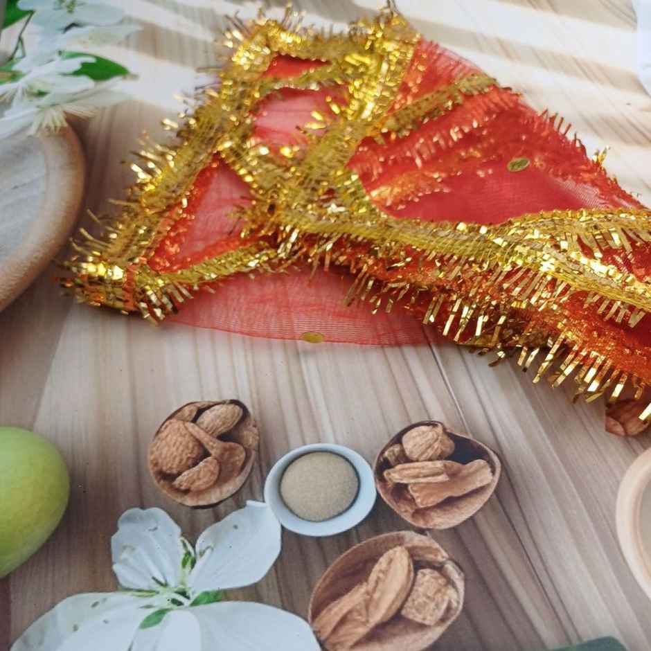 Gullak Mata Ki Chunri - Red | 12 x 24 inch