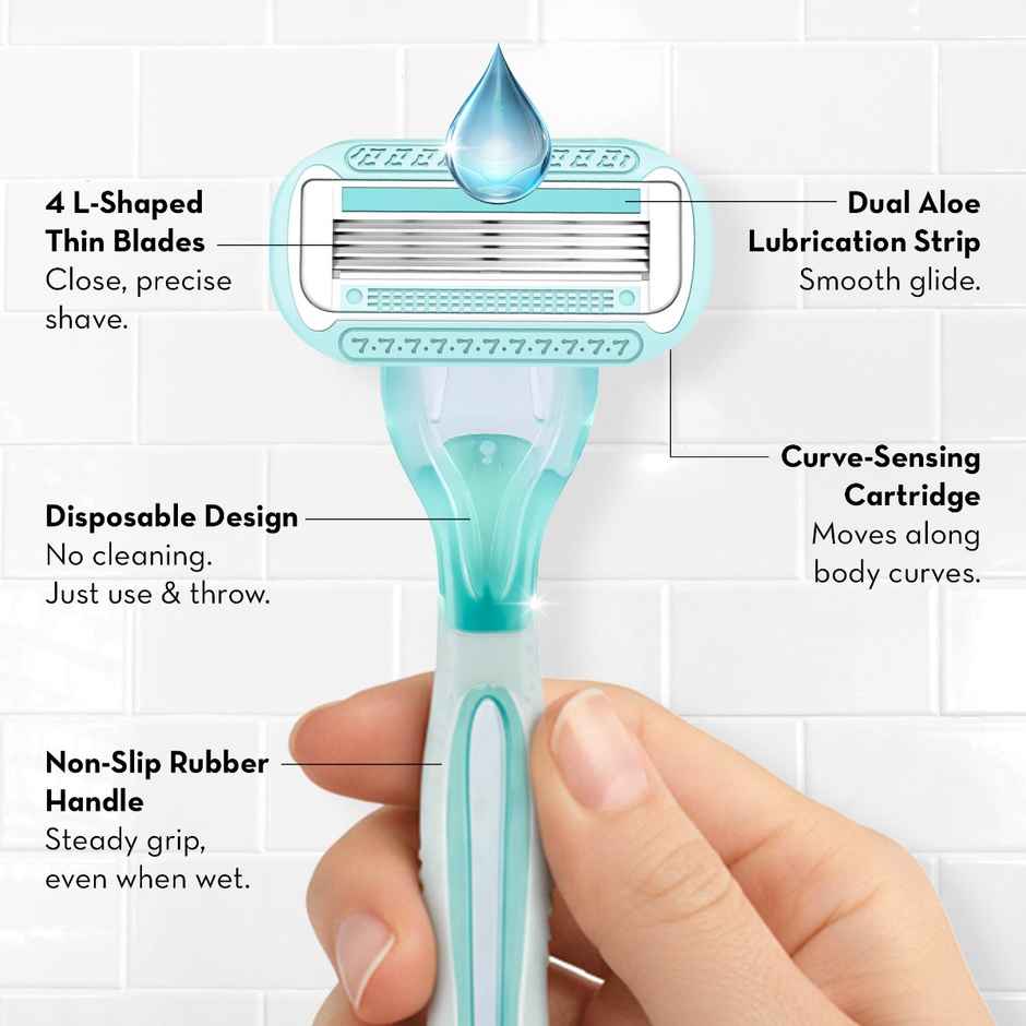 Plush Disposable 4-Blade Body Razor For Women