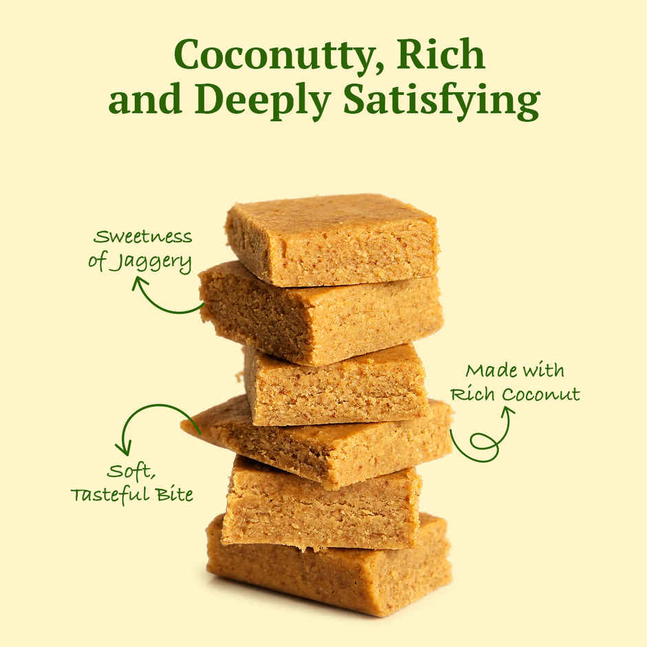 Bolas Jaggery Coconut Barfi