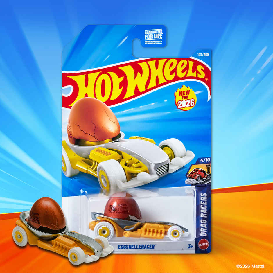 Hot Wheels Worldwide Basic Car HW EGGSHELLRACER Toy Car for Kids and Collectors