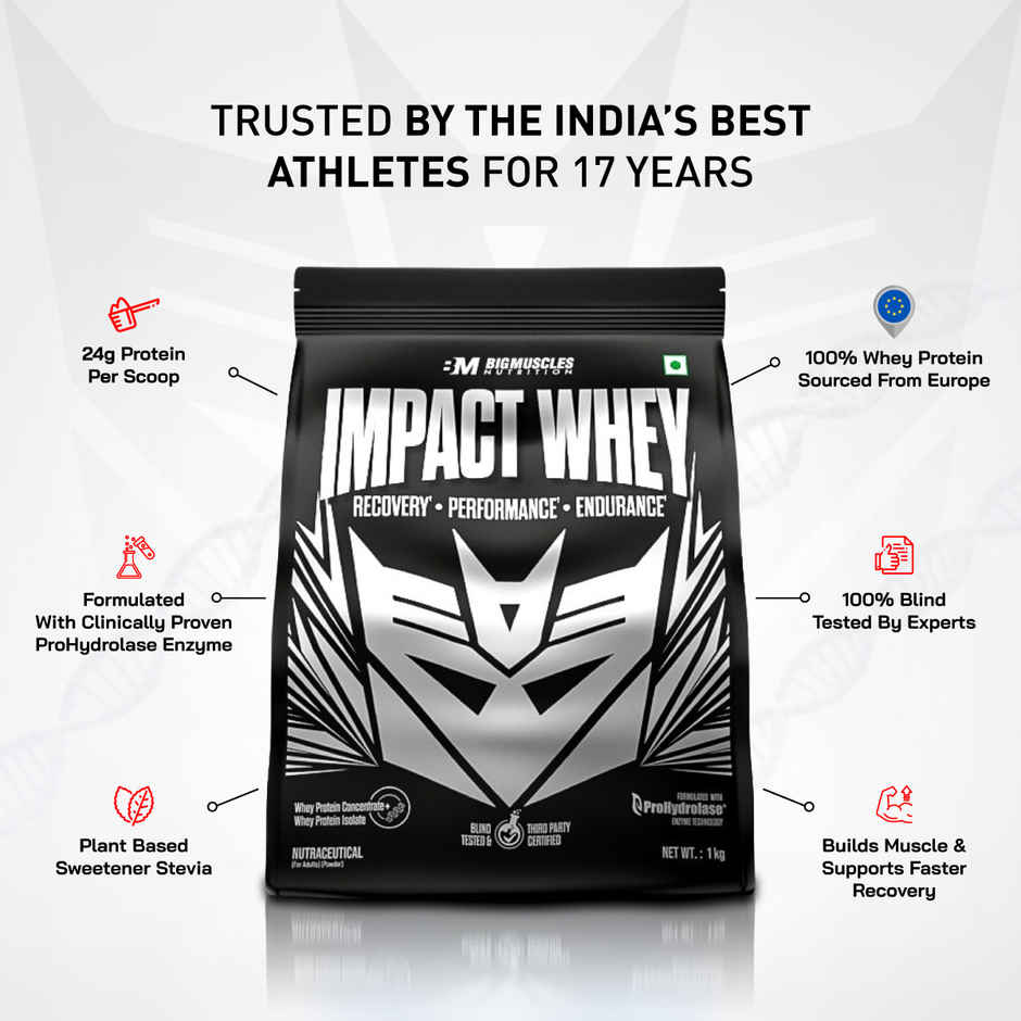 Impact Whey Protein Isolate and Concentrate Powder ProHydrolase Tech | Dutch Chocolate