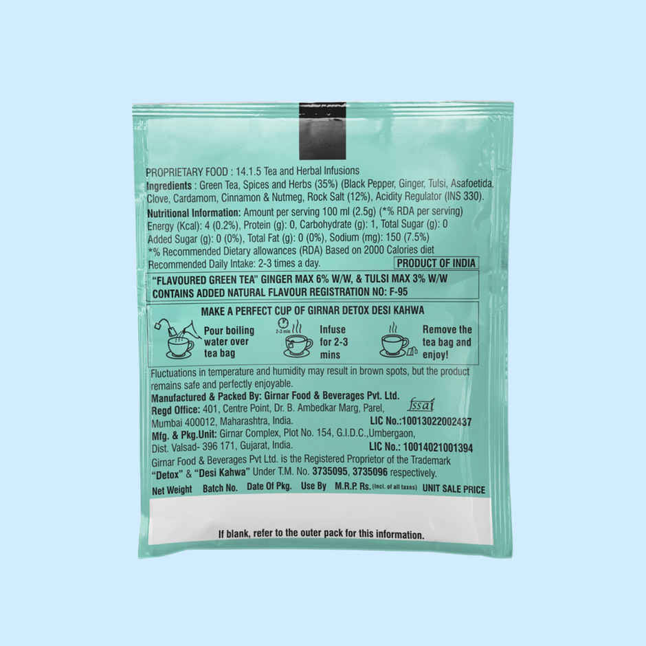 Girnar Detox Desi Kahwa Green Tea Bags