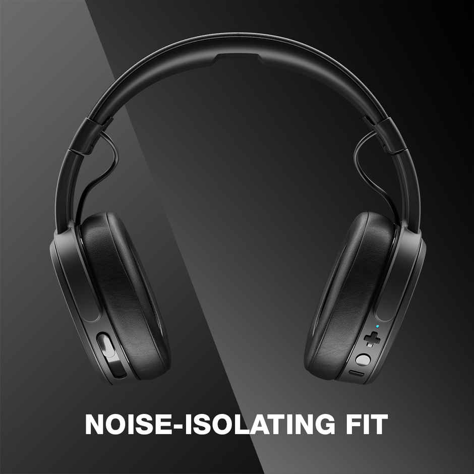 Skullcandy Crusher Over-Ear Wireless Headphones with Sensory Bass | 50 Hr Battery- Black