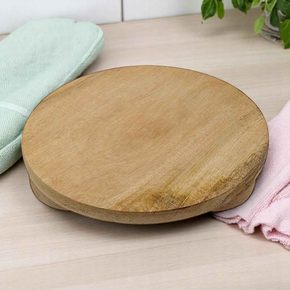 Petals Wooden Chakla Chapati Maker Polpat Cutting Board | 26 Cm/10 Inch