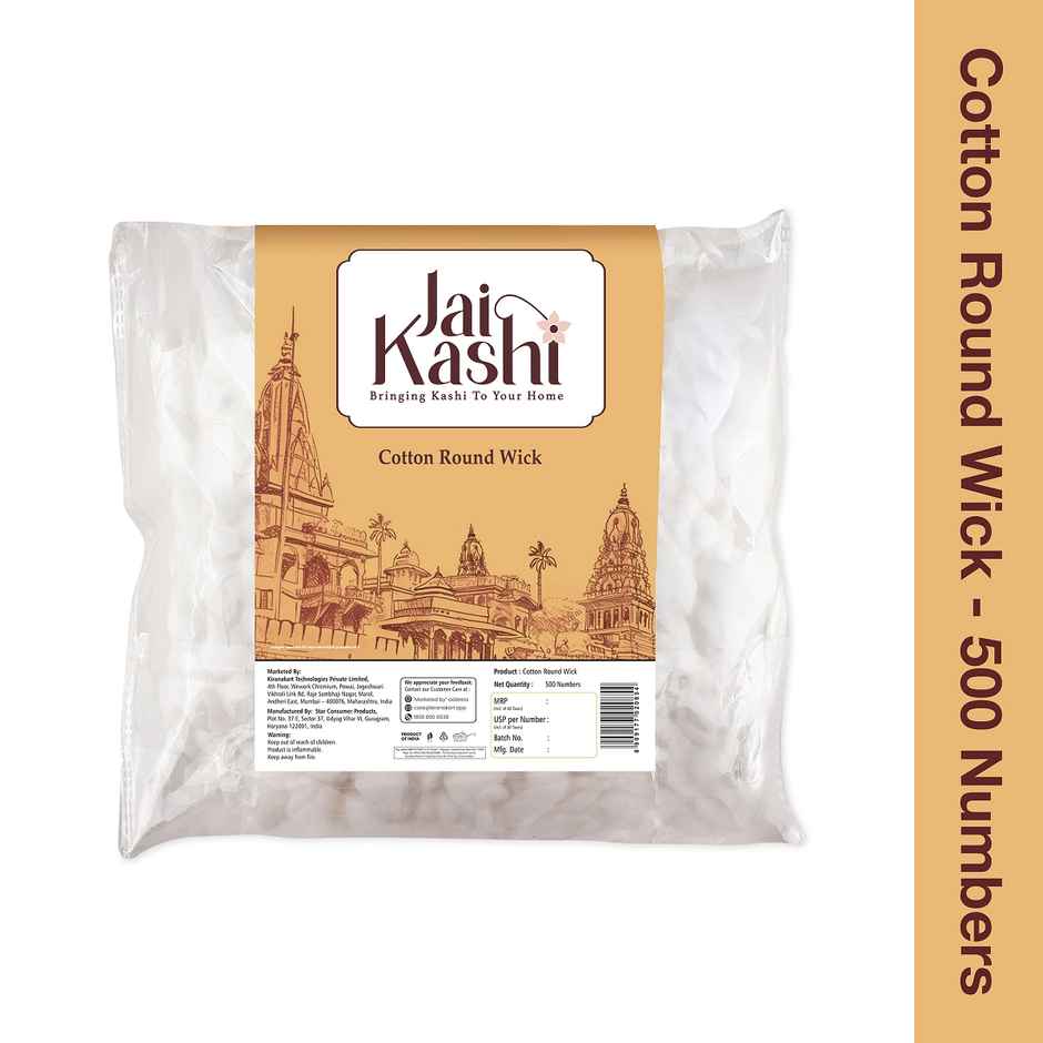 Jai Kashi Cotton Round/Flower Wicks