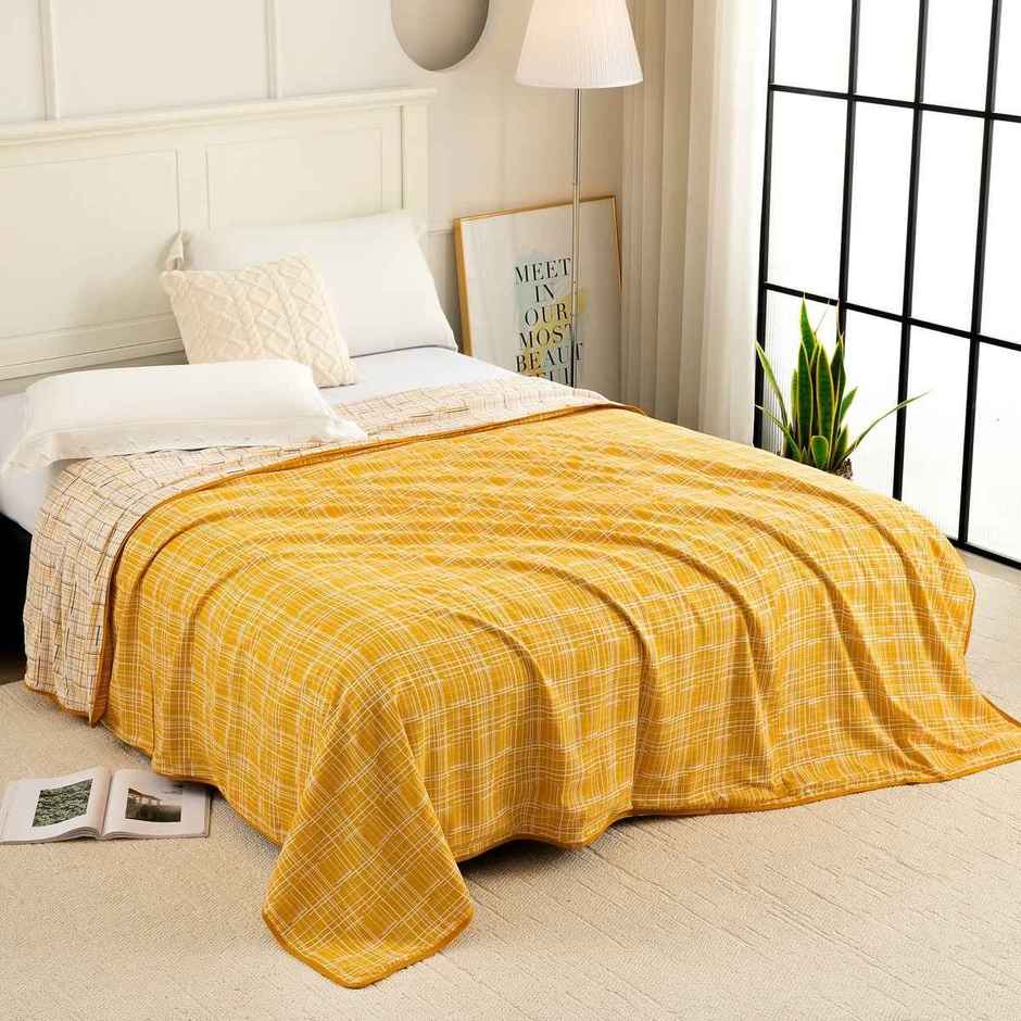 Story@home Printed Single Dohar/Duvet Cover (Cotton, Brown, White) (220x144x2 cms)