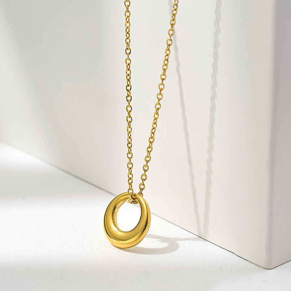 Label She Gold Plated Stainless Steel Anti Tarnish Circle of Life Pendant Necklace | LS-PS-26452