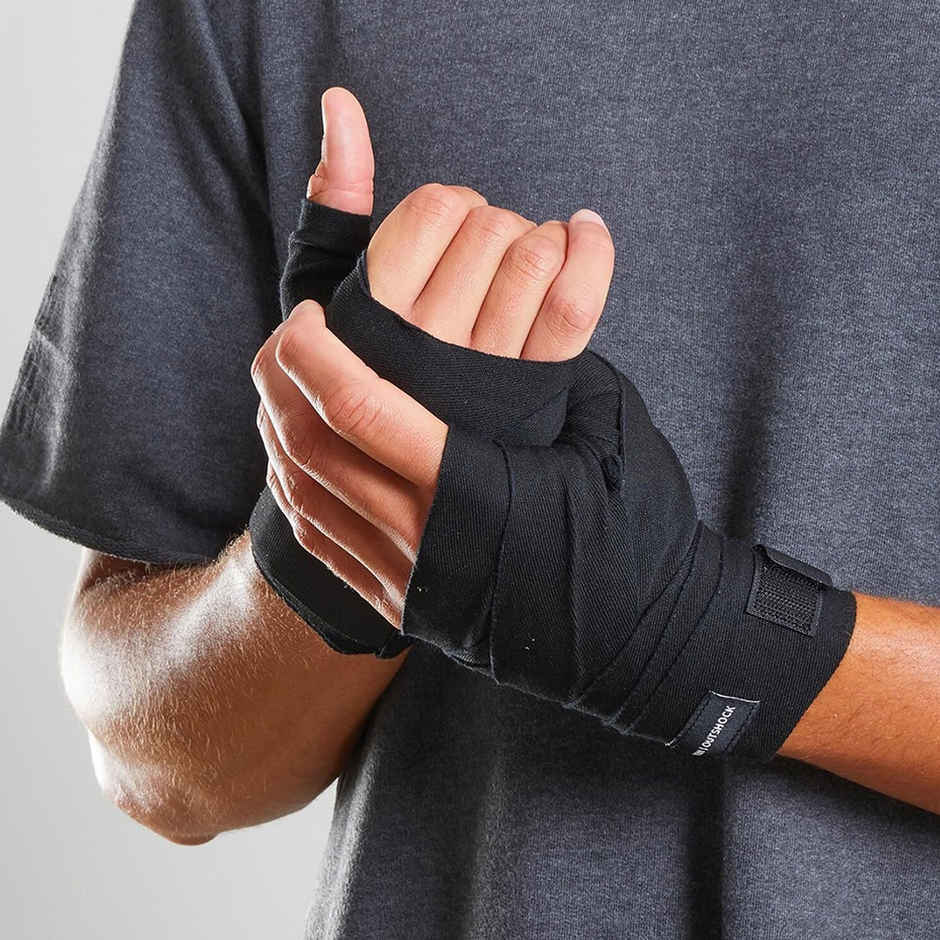 Decathlon Outshock Adult Boxing Wraps | 2.5 m | Black