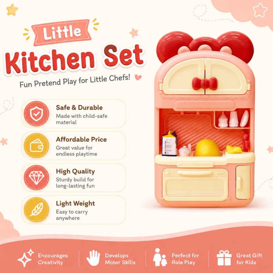 Toytales Little Kitchen Set | Pretend Play Kitchen Toy For Kids | Cooking Playset | Gift For Kids