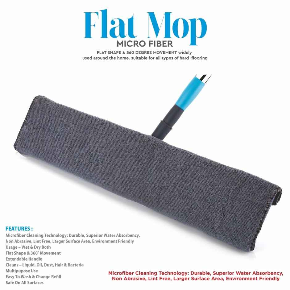 PROCLEAN 24 Inch 360 Degree Flat Mop | Seagreen - 51 in