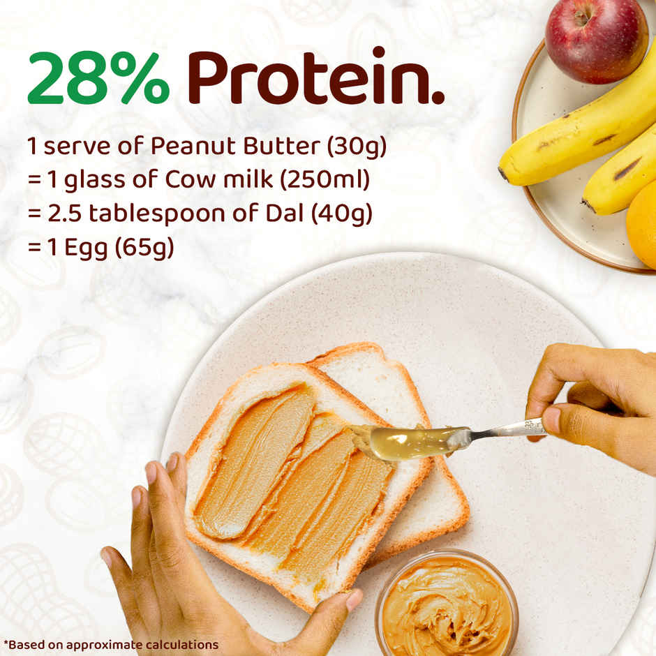 Sundrop Peanut Butter Natural | Crunchy | With 28% Protein