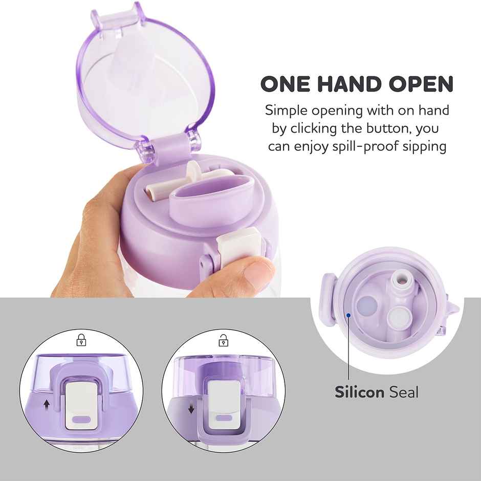 Kolorr Glide 630 ml Bottle | Grey & Purple | Ideal for Travel & Everyday Hydration