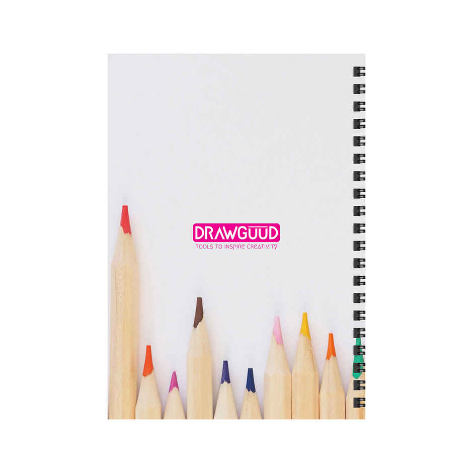 DRAWGUUD Single Line, Wiro Binding, Multicolour Thick Notebook - 200 Pages