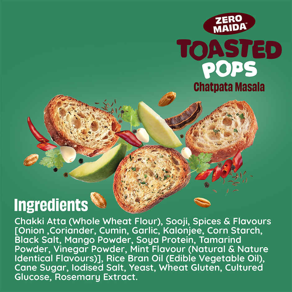 The Health Factory Toasted Snack Pops Chatpata Masala | Zero Maida Combo