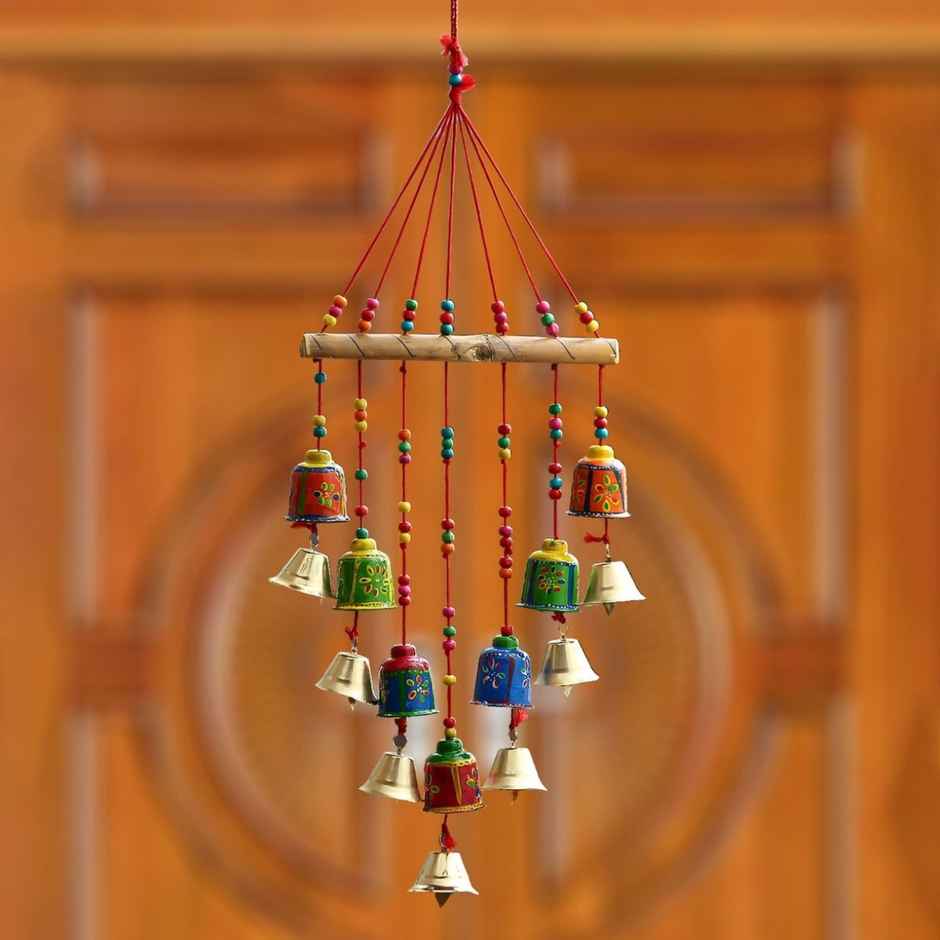 Casacraft by Pepperfry Multicolor Metal Handcrafted Decorative Hanging Bell