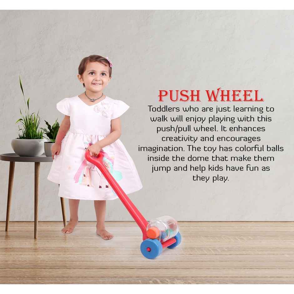 Hamleys Shooting star Push wheel for kids Push Pull stick Red 0M+